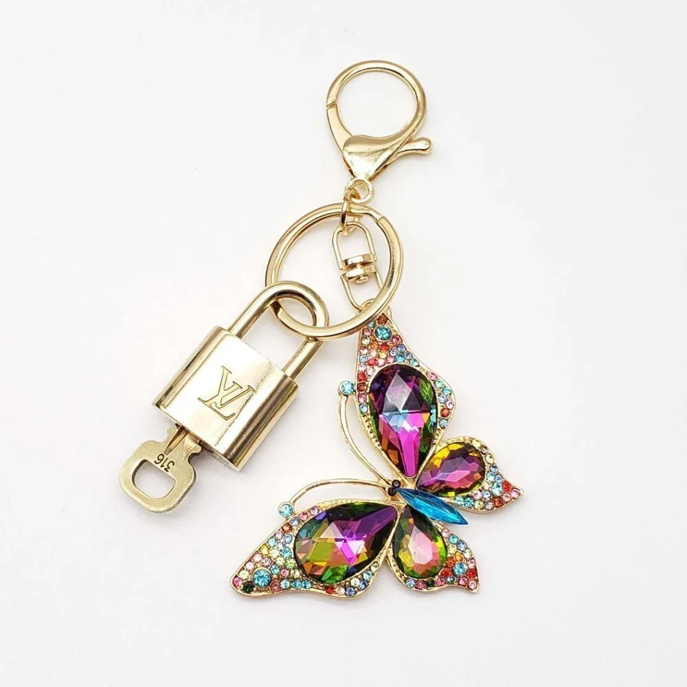 Louis Vuitton Gold Lock 🔑 Authentic LV Padlock + Bag Unbranded Butterfly Charm